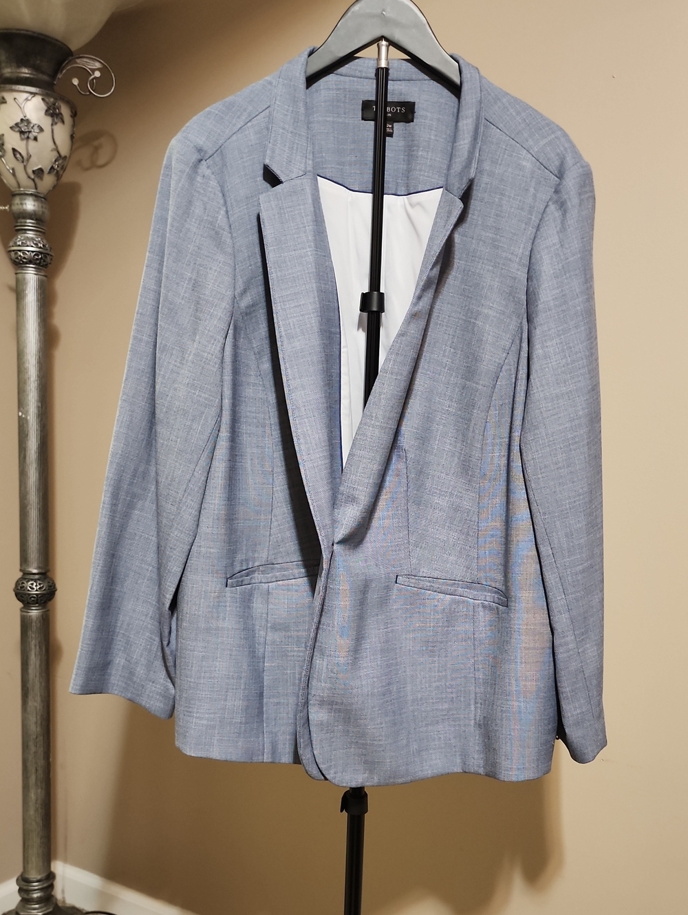 Talbots Light Blue Heathered Women's Blazer